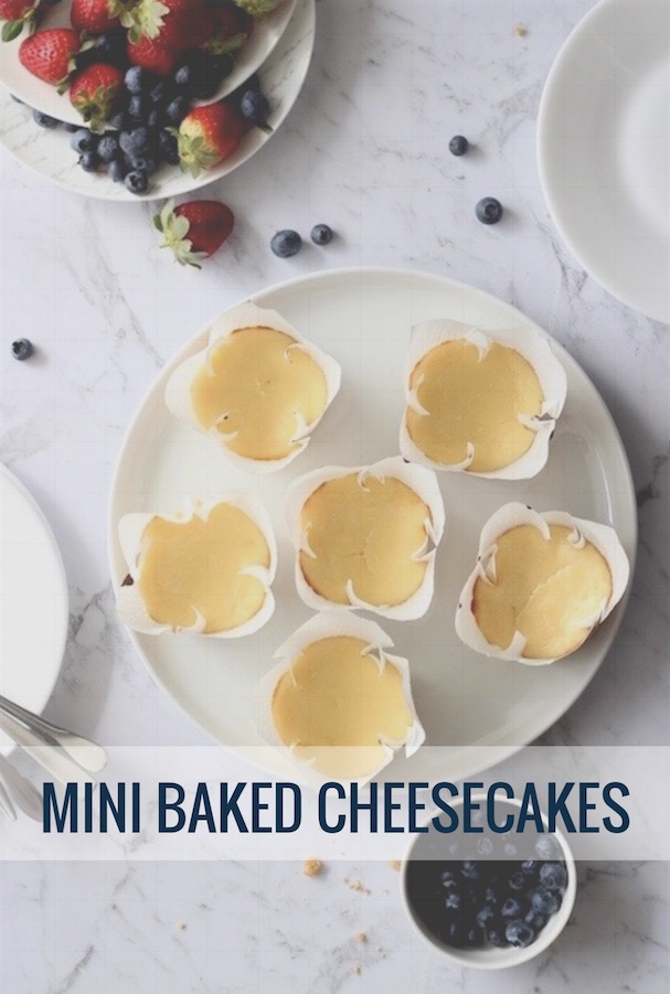 Classic Mini Baked Cheesecakes Recipe 'til golden brown